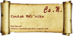 Csutak Mónika névjegykártya