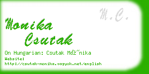 monika csutak business card